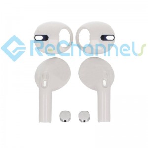 For AirPods Pro Left and Right Earphone Shell 6pcs in One Set Replacement - White - Grade S+