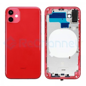 For Apple iPhone 11 Rear Housing with Battery Door Replacement - Red - Grade S+