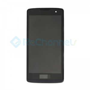 For LG Leon 4G LTE H340N LCD Screen and Digitizer Assembly With Front Housing Replacement - Black - Grade S+