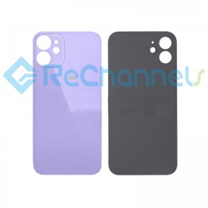 For iPhone 12 Mini Battery Door Replacement(Bigger Camera Hole) - Purple - Grade R
