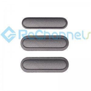 For iPad 10.2 2021 Power and Volume Button(3pcs in One Set) Replacement - Black - Grade S+