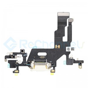 For Apple iPhone 11 Charging Port Flex Cable Ribbon Replacement - White - Grade S+