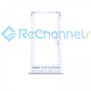 For Xiaomi Redmi Note 10 5G SIM Card Tray Dual Card Version Replacement - Silver - Grade S+