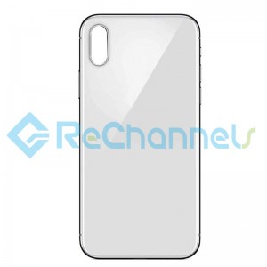For Apple iPhone XS Max Battery Door Replacement - Silver - Grade S+
