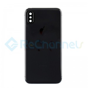 For Apple iPhone X Rear Housing with Battery Door Replacement - Space Gray - Grade S+