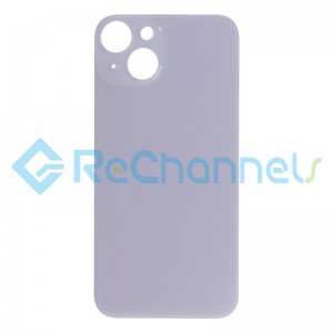 For Apple iPhone 14 Battery Door Replacement (Small Hole) - Purple - Grade S+