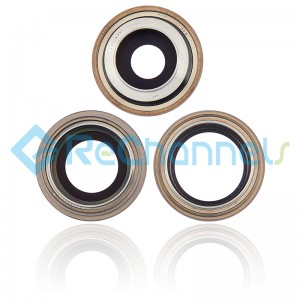 For Apple iPhone 14 Pro/14 Pro Max Rear Camera Lens with Bracket and Bezel Replacement (3pcs/set) - Gold - Grade S+