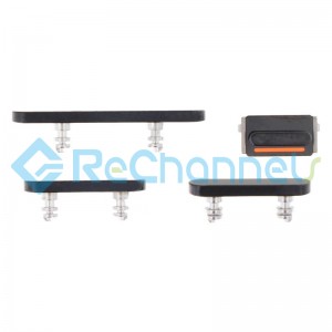 For Apple iPhone 14 Pro/14 Pro Max Side Keys Replacement (4pcs/set) - Black - Grade S+