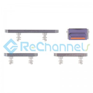 For Apple iPhone 14 Pro/14 Pro Max Side Keys Replacement (4pcs/set) - Purple - Grade S+