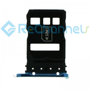 For Huawei P40 Pro SIM Card Tray Dual Card Version Replacement - Blue - Grade S+
