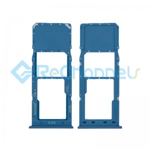 For Samsung Galaxy A02 SM-A022 SIM Card Tray Replacement (Single SIM) - Blue - Grade S+