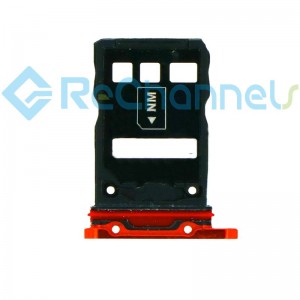 For Huawei P30 Pro SIM Card Tray Dual Card Version Replacement - Orange - Grade S+