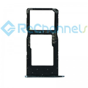 For Huawei P Smart 2019\Honor 10 Lite SIM Card Tray Dual Card Version Replacement - Black - Grade S+