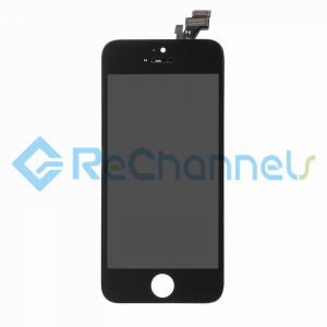 For Apple iPhone 5 LCD Screen and Digitizer Assembly with Front Housing Replacement - Black - Grade R