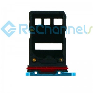For Huawei P30 Pro SIM Card Tray Dual Card Version Replacement - Blue - Grade S+