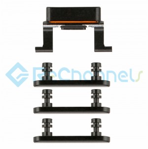 For Apple iPhone 7 Side Keys Replacement (4 pcs/set) - Black - Grade S+
