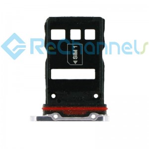 For Huawei P30 Pro SIM Card Tray Dual Card Version Replacement - White - Grade S+