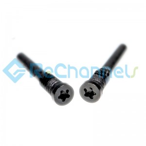 For Apple iPhone XR Bottom Screw Replacement (2pcs/set) - Black - Grade S+