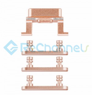 For Apple iPhone 7 Side Keys Replacement (4 pcs/set) - Rose Gold - Grade S+