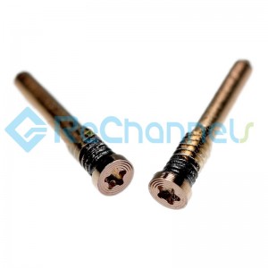 For Apple iPhone XS Max Bottom Screw Replacement (2pcs/set) - Gold - Grade S+