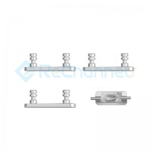 For Apple iPhone 8\SE(2020) Side Buttons Set Replacement - Silver - Grade S+