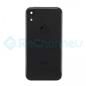 For Apple iPhone XR Rear Housing with Battery Door Replacement - Black - Grade S+