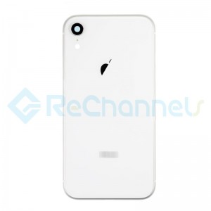 For Apple iPhone XR Rear Housing with Battery Door Replacement - White - Grade S+