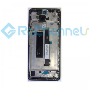 For Xiaomi Redmi Note 9 Pro 5G LCD Screen and Digitizer Assembly with Front Housing Replacement - Blue - Grade S+