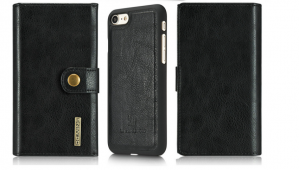 Protecting Cases for iPhone\Samsung Models (Imitation Leather Triple Folding) - Black