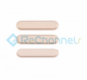 For Apple iPad Air 2 Side Keys Replacement (3 pcs/set) - Gold - Grade S+