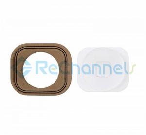 For Apple iPhone 5 Home Button with Rubber Gasket Replacement - White - Grade S+