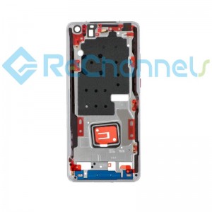 For Huawei Mate 40 Front Housing Replacement - Silver - Grade S+