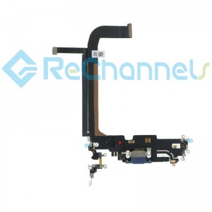 For Apple iPhone 13 Pro Max 6.7" Charging Port Flex Cable Replacement - Blue - Grade S+