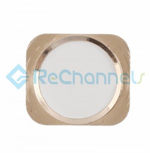 For Apple iPhone 5 Home Button Replacement - Gold - Grade R	