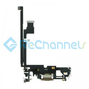 For iPhone 12 Pro Max Charging Port Flex Cable Replacement - Gold - Grade S+