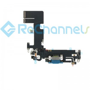 For Apple iPhone 13 6.1" Charging Port Flex Cable Replacement - Blue - Grade S+