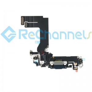 For Apple iPhone 13 Mini 5.4" Charging Port Flex Cable Replacement - Black - Grade S+