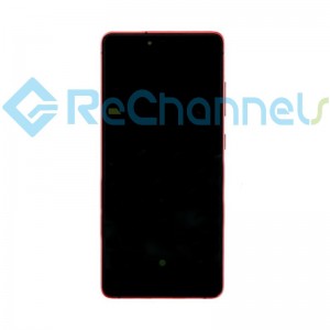 For Samsung Galaxy S20 FE LCD Screen and Digitizer Assembly with Frame Replacement - Red - Grade S+