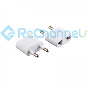 For Power Plug Adapter Chinese and US to EU Plug Replacement - White - Grade R