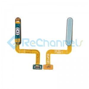 For Samsung Galaxy A22 4G SM-A225/A22 5G SM-A226 Fingerprint Sensor Flex Cable Replacement - Mint Green - Grade S+