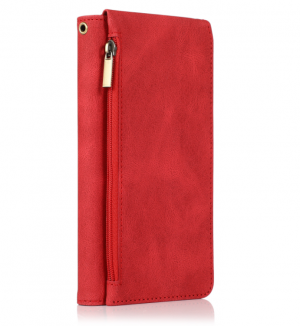 Multifunctional Protecting Case for iPhone\Samsung Models (PU) - Red