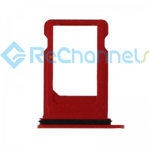 For Apple iPhone 8/SE 2020 SIM Card Tray with Waterproof Rubber Ring Replacement - Red - Grade S+