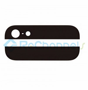 For Apple iPhone 5 Top and Bottom Glass Cover - Black - Grade S+