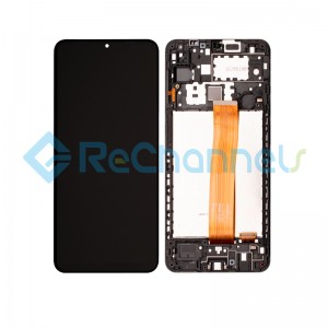 For Samsung Galaxy A12 SM-A125 LCD Screen and Digitizer Assembly with Frame Replacement - Black - Grade S+