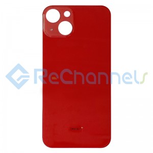 For Apple iPhone 13 6.1" Battery Door with Adhesive(Larger Camera Hole) Replacement - Red - Grade R