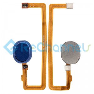 For Samsung Galaxy A10s SM-A107 Fingerprint Sensor Flex Cable Replacement - Blue - Grade S+