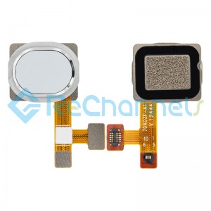 For Samsung Galaxy A21 SM-A215 Fingerprint Sensor Flex Cable Replacement - White - Grade S+