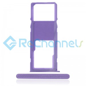 For Samsung Galaxy A21 SM-A215 SIM Card Tray Replacement (Single SIM) - Purple - Grade S+