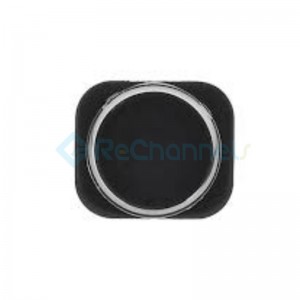 For Apple iPhone 5S Home Button Replacement - Black - Grade S+
