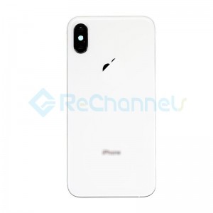 For Apple iPhone XS Rear Housing with Battery Door Replacement - Silver - Grade R